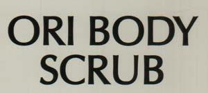 ORI BODY SCRUB (and logo) trademark logo