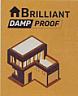 BRILLIANT DAMP PROOF (and logo) trademark logo