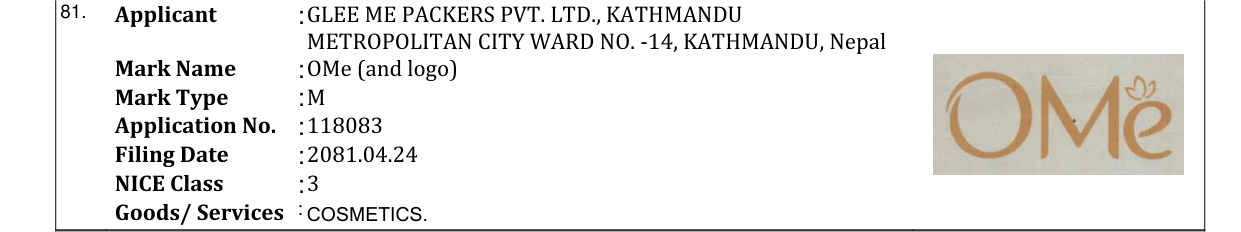 Original bulletin entry for OMe (and logo)