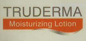 TRUDERMA MOISTURIZING LOTION (and logo) trademark logo