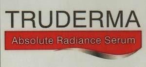 TRUDERMA ABSOLUTE RADIANCE SERUM (and logo) trademark logo