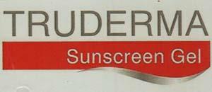 TRUDERMA SUNSCREEN GEL (and logo) trademark logo
