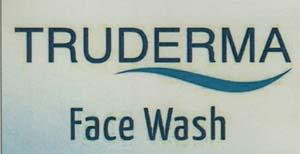 TRUDERMA FACE WASH (and logo) trademark logo