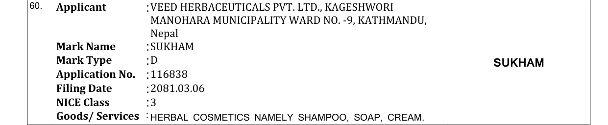 Original bulletin entry for SUKHAM