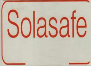 SOLASAFE (and logo) trademark logo