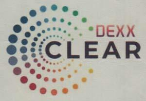 DEXX CLEAR (and logo) trademark logo
