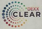 DEXX CLEAR (and logo) trademark logo