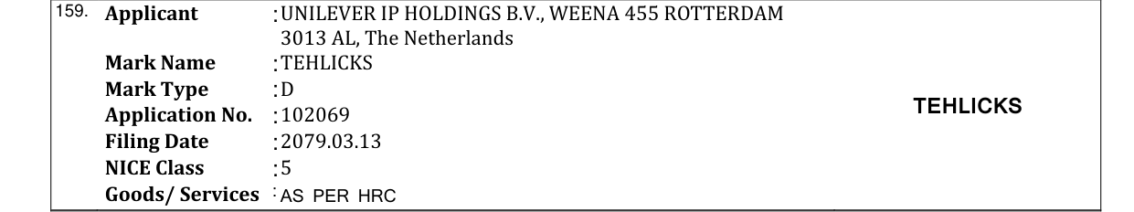 Original bulletin entry for TEHLICKS