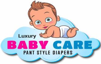 LUXURY BABY CARE PANT STYLE DIAPERS (and logo) trademark logo