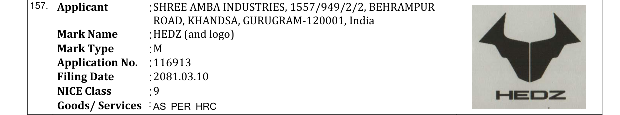 Original bulletin entry for HEDZ (and logo)