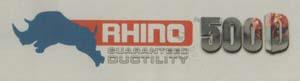 RHINO 500 D (and logo) trademark logo