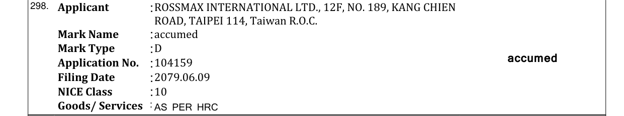 Original bulletin entry for accumed