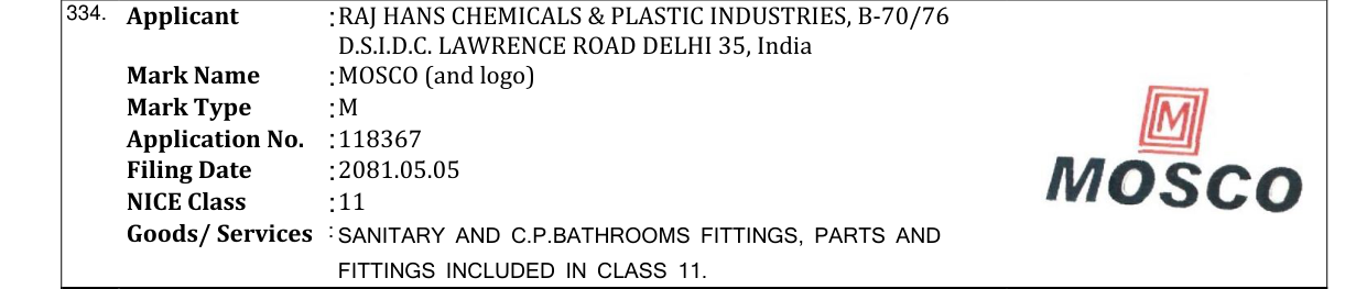 Original bulletin entry for MOSCO (and logo)