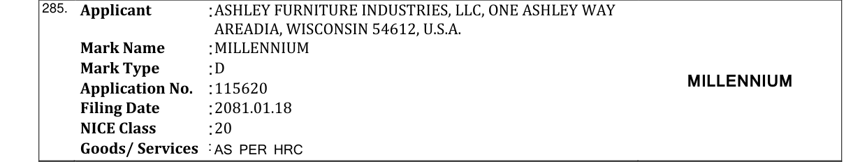 Original bulletin entry for MILLENNIUM