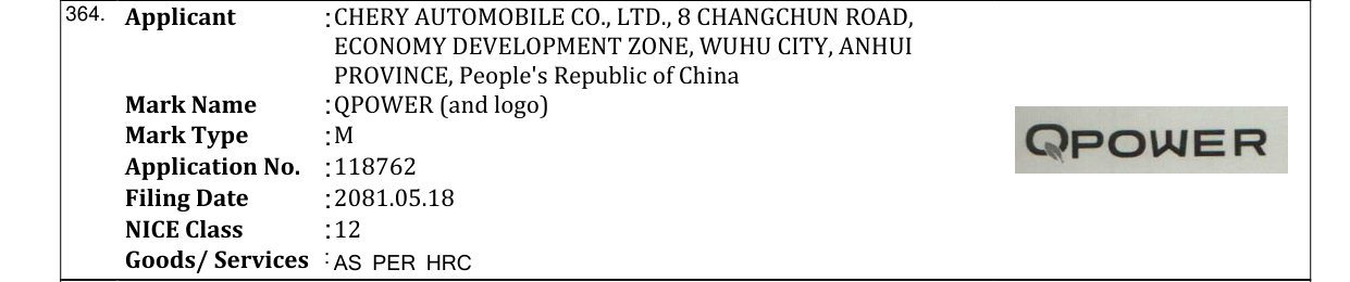 Original bulletin entry for QPOWER (and logo)
