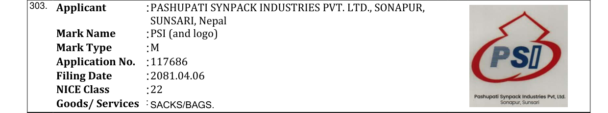 Original bulletin entry for PSI (and logo)