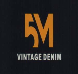 5M VINTAGE DENIM (and logo) trademark logo