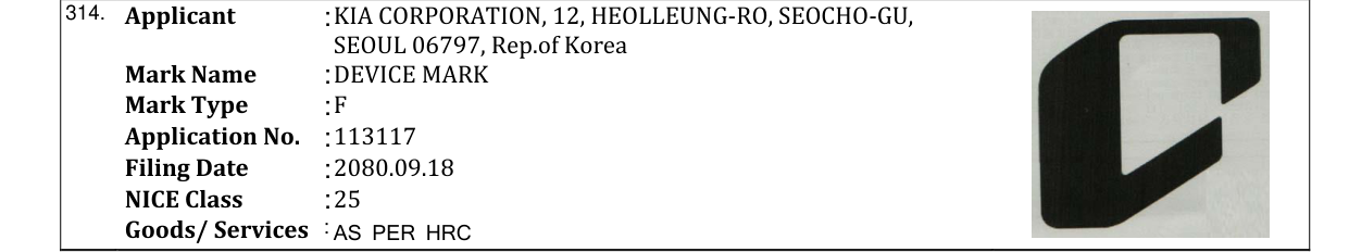 Original bulletin entry for DEVICE MARK