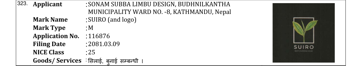 Original bulletin entry for SUIRO (and logo)