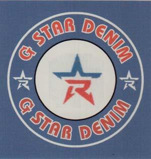 GT STAR DENIM (and logo) trademark logo