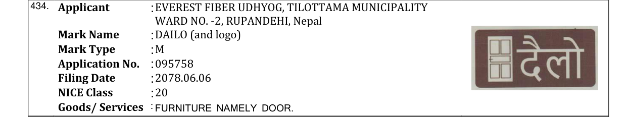 Original bulletin entry for DAILO (and logo)