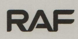 RAF (and logo) trademark logo