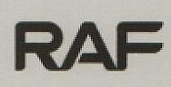 RAF (and logo) trademark logo