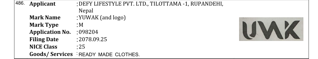 Original bulletin entry for YUWAK (and logo)