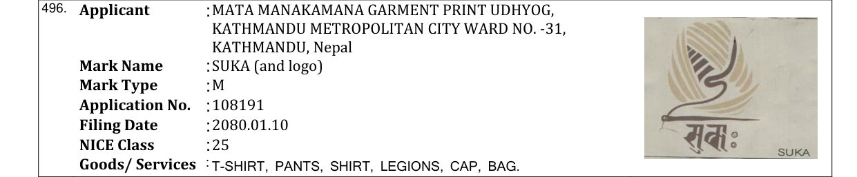 Original bulletin entry for SUKA (and logo)