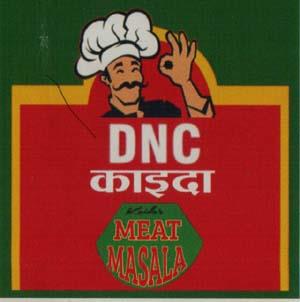 DNC KAIDA MEAT MASALA (and logo) trademark logo
