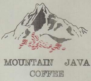 MOUNTAIN JAVA COFFEE (and logo) trademark logo