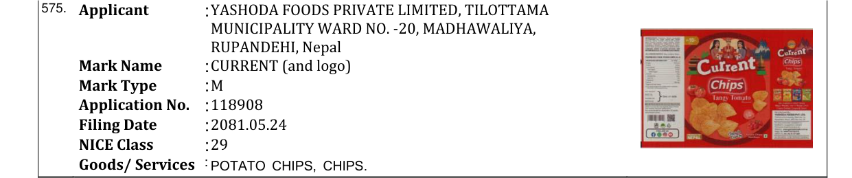 Original bulletin entry for CURRENT (and logo)