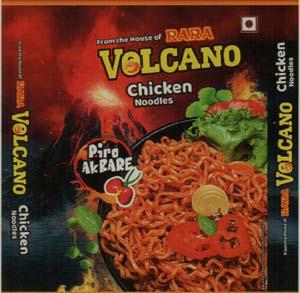 RARA VOLCANO CHICKEN (and logo) trademark logo