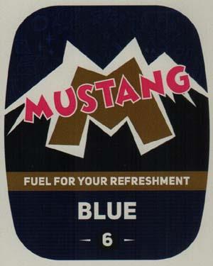MUSTANG BLUE (and logo) trademark logo