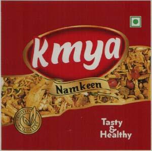 KMYA NAMKEEN (and logo) trademark logo
