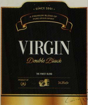 VIRGIN DOUBLE BLACK (and logo) trademark logo