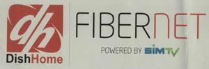 DISHHOME FIBERNET POWERED BY SIMTV (and logo) trademark logo