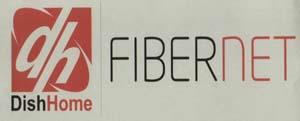 DISHHOME FIBERNET (and logo) trademark logo