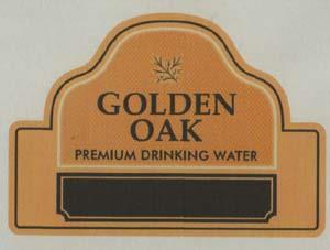 GOLDEN OAK PREMIUM DRINKING WATER (and logo) trademark logo