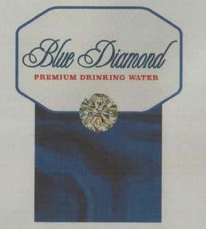 BLUE DIAMOND PREMIUM DRINKING WATER (and logo) trademark logo