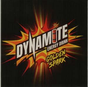 DYNAMITE ENERGY DRINK GOLDEN SPARK (and logo) trademark logo