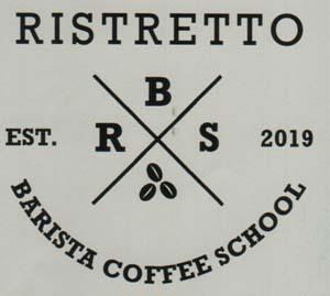 RISTRETTO BARISTA COFFEE SCHOOL (and logo) trademark logo