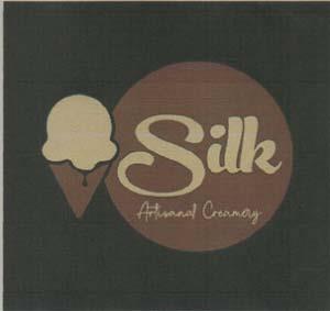 SILK ARTISANAL CREAMERY (and logo) trademark logo