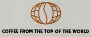 COFFEE FROM THE TOP OF THE WORLD (and logo) trademark logo