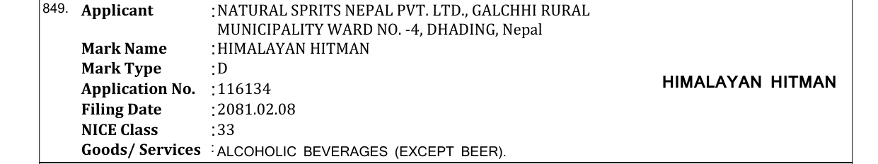 Original bulletin entry for HIMALAYAN HITMAN