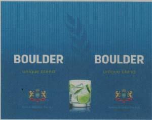 BOULDER UNIQUE BLEND (and logo) trademark logo