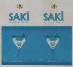 SAKI UNIQUE TASTE (and logo) trademark logo