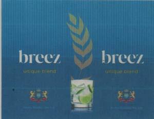 BREEZ UNIQUE BLEND (and logo) trademark logo
