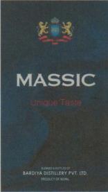 MASSIC UNIQUE TASTE (and logo) trademark logo