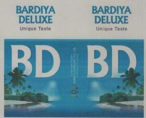 BARDIYA DELUXE BD (and logo) trademark logo